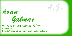 aron gabnai business card
